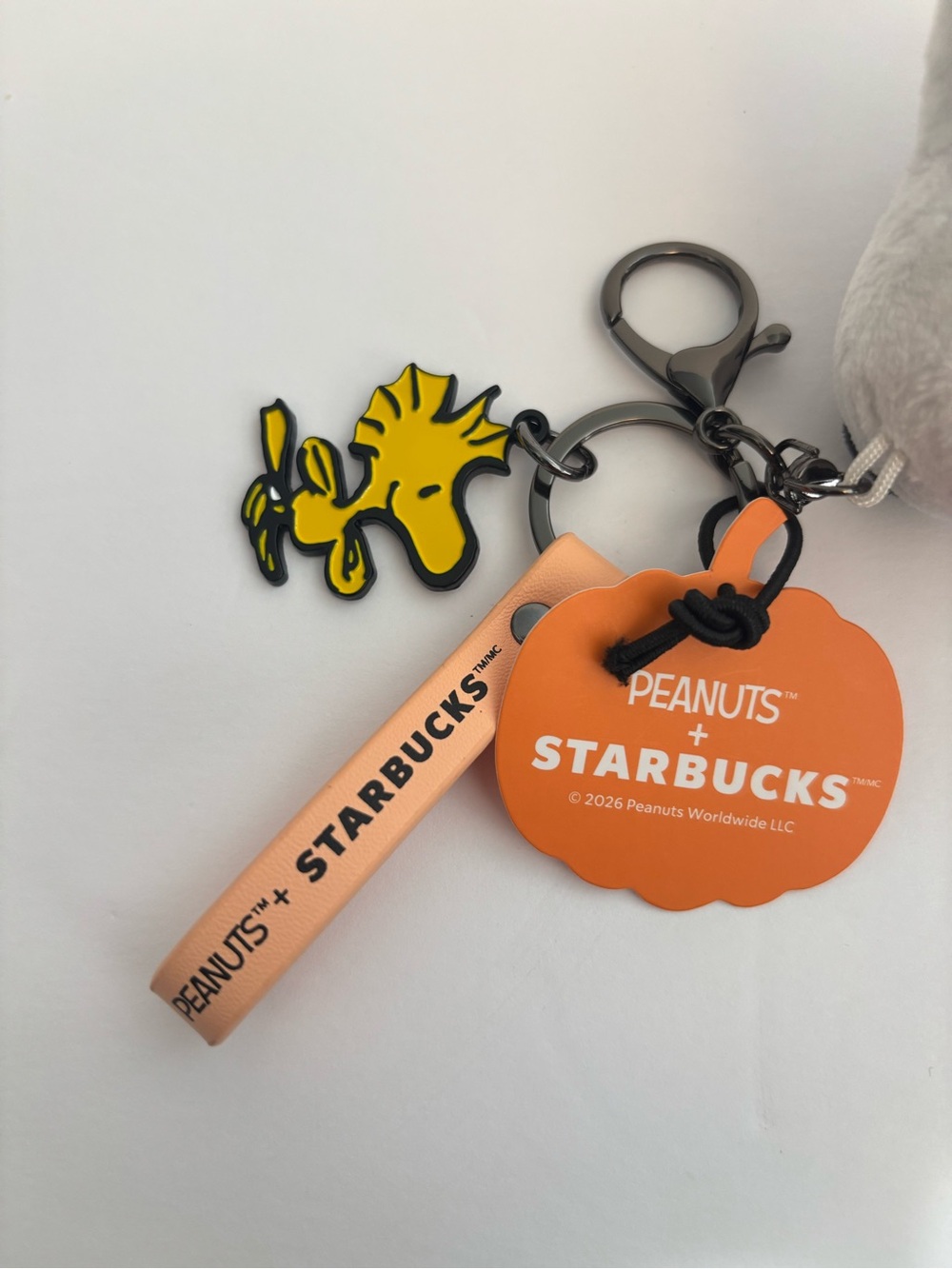 Starbucks x Peanuts Snoopy Pumpkin Plush Bag Charm Keychain NWT HTF - Picture 3 of 6